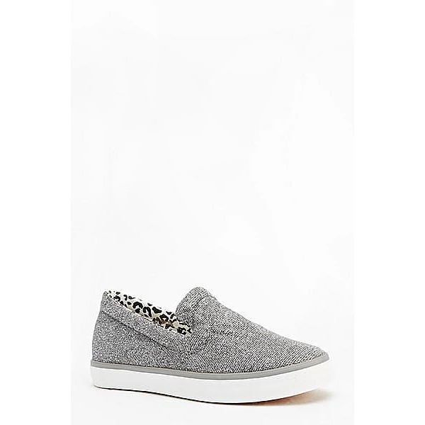 Dámské tenisky Slip On Mettalic - stříbrné Dámské tenisky Slip On Mettalic - stříbrné