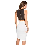 Dámský top cropped na zip Lauryn - černý Dámský top cropped na zip Lauryn - černý