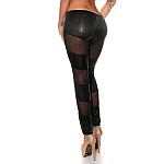 Trendy kožené leopardí legíny - černé Trendy kožené leopardí legíny - černé