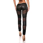 Trendy kožené leopardí legíny - černé Trendy kožené leopardí legíny - černé