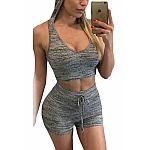Dámský set top + kraťasy Alix - šedý Dámský set top + kraťasy Alix - šedý