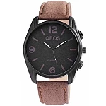 Pánské hodinky QBOS hnědé Basic Black Pánské hodinky QBOS hnědé Basic Black