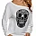 Dámský top Skull - bílý
