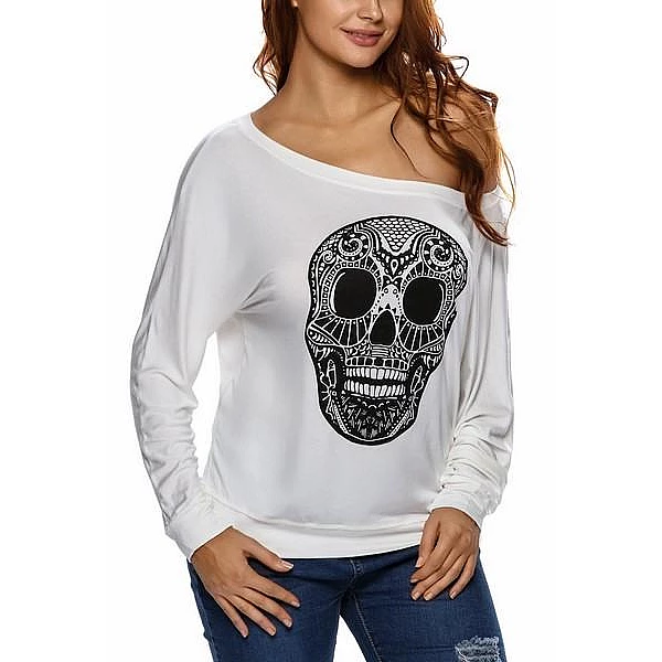 Dámský top Skull - bílý Dámský top Skull - bílý