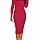 Bodycon šaty s knoflíky Rena - červené