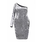 Semišové bodycon šaty Medea - šedé Semišové bodycon šaty Medea - šedé