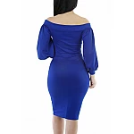 Midi bodycon šaty Eliana - modré Midi bodycon šaty Eliana - modré