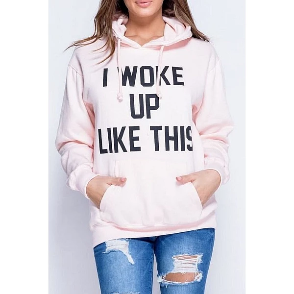 Dámská mikina I Woke růžová Dámská mikina I Woke růžová