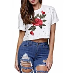 Dámský top s aplikací Linda - bílý Dámský top s aplikací Linda - bílý