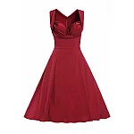 Dámské retro šaty Talyse - burgundy Dámské retro šaty Talyse - burgundy