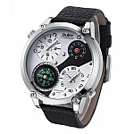 Pánské hodinky Oulm Dual Navigator New - stříbrné Pánské hodinky Oulm Dual Navigator New - stříbrné