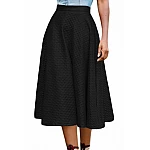 Černá midi sukně Estel - kožený look Černá midi sukně Estel - kožený look