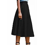 Černá midi sukně Estel - kožený look Černá midi sukně Estel - kožený look