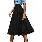 Černá midi sukně Estel - kožený look Černá midi sukně Estel - kožený look