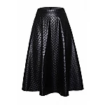 Černá midi sukně Estel - kožený look Černá midi sukně Estel - kožený look