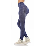Trendové Jeans Style legíny - světlemodré Trendové Jeans Style legíny - světlemodré
