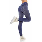 Trendové Jeans Style legíny - světlemodré Trendové Jeans Style legíny - světlemodré