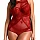 Krajkové plus size body Blair - červené