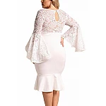 Bodycon plus size šaty Cameron - bílé Bodycon plus size šaty Cameron - bílé