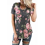 Dámské triko Floral - šedé Dámské triko Floral - šedé