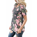 Dámské triko Floral - šedé Dámské triko Floral - šedé