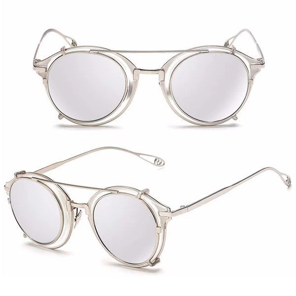 Sluneční brýle Punk Vintage stříbrné Sluneční brýle Punk Vintage stříbrné