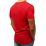Červené jedinečné pánské tričko s potiskem vrx3515