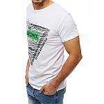 Pánské bílé stylové tričko s nápisem vrx3992
