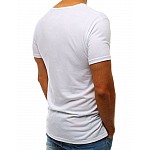 Bílé jedinečné pánské tričko s potiskem vrx3513