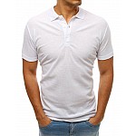 Pohodlné pánské bílé polo tričko vpx0176