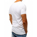 Pánské jedinečné bílé tričko s nápisem vrx3818