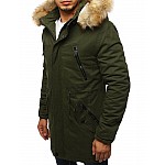 Atraktivní khaki pánská zimní parka vtx2893