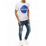 Jedinečné pánské bílé tričko s nápisem NASA vrx4100