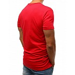Červené pánské jednoduché tričko s nápisem vrx3521
