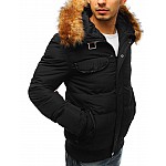 Zajímavá pánská zimní bunda - černá vtx2526