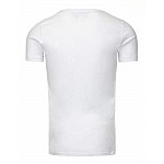 Trendové pánské tričko s nápisy - bílé vrx2192