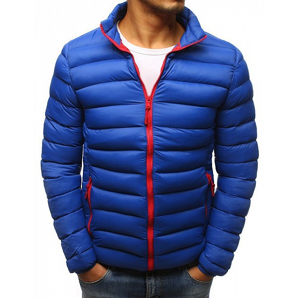 Moderní pánská zimní bunda modrá vtx2425