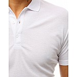 Pohodlné pánské bílé polo tričko vpx0176