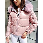 Dámská růžová zimní bunda s nastavitelnými rukávy vty1451