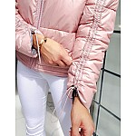 Dámská růžová zimní bunda s nastavitelnými rukávy vty1451