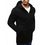 Černá prodloužená bunda s kapucí vtx2096