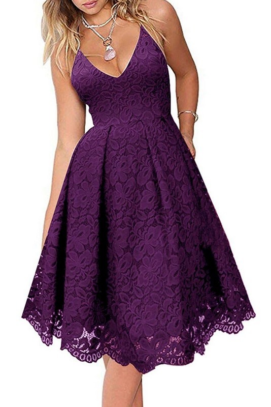 Dámské elegantní šaty fialové LAGUNA