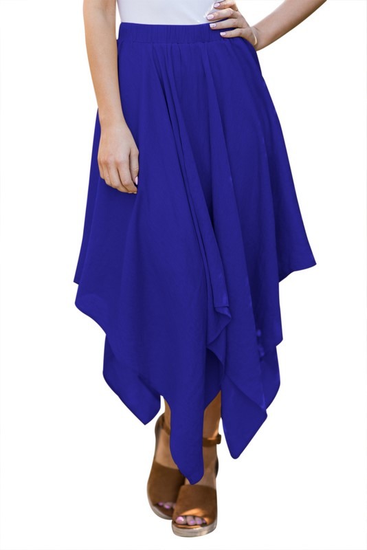 Dámská nepravidelná sukně - modrá