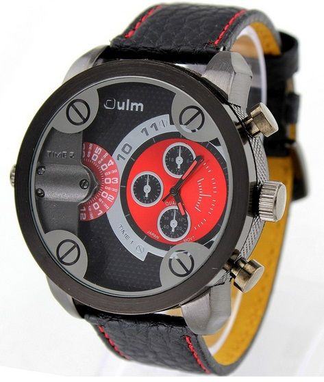 Pánské hodinky Oulm DualNew Red