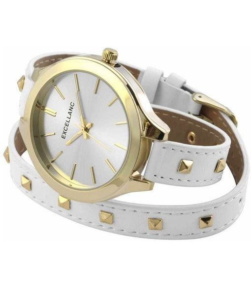 Dámské vybíjeny hodinky Excellanc Gold - bílé
