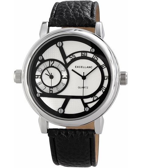 Pánské hodinky Excellanc Dual Zone - černé White
