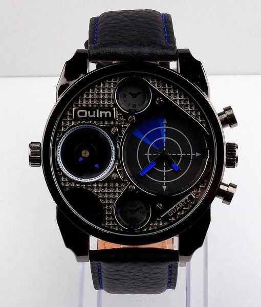 Pánské hodinky Oulm Dual Navigator - modré
