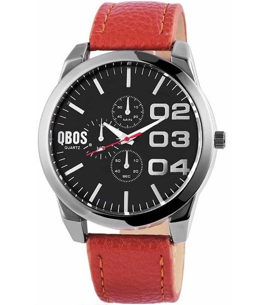 Pánské hodinky QBOS červené