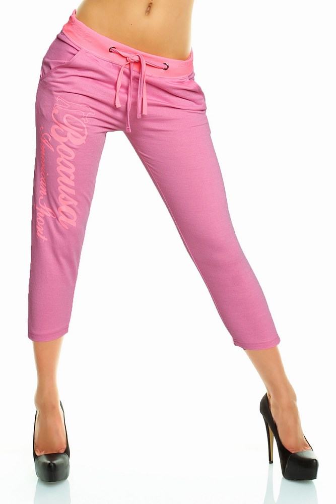 Dámské kalhoty Capri Furry růžové
