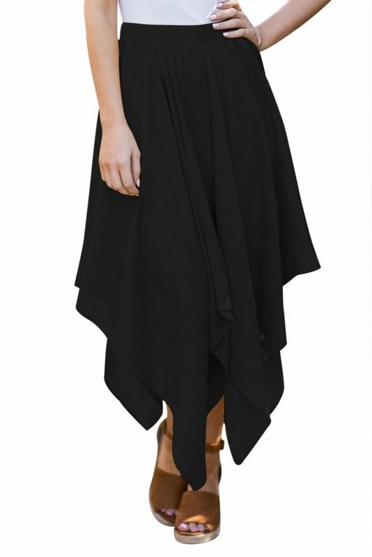 Dámská nepravidelná sukně - černá